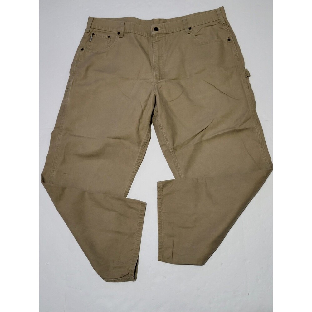 Carhartt Carpenter Pants Men's Size 42 x 30 Brown Canvas Loose Fit Workwear B159
